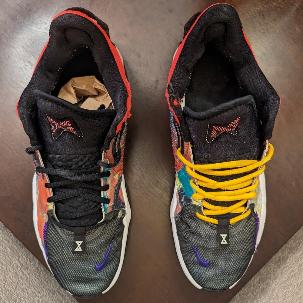 Nike PG 5 Paul George Multi Color Crimson CW3143-600 Men’s Size 11 Shoes Beaters - Picture 6 of 10